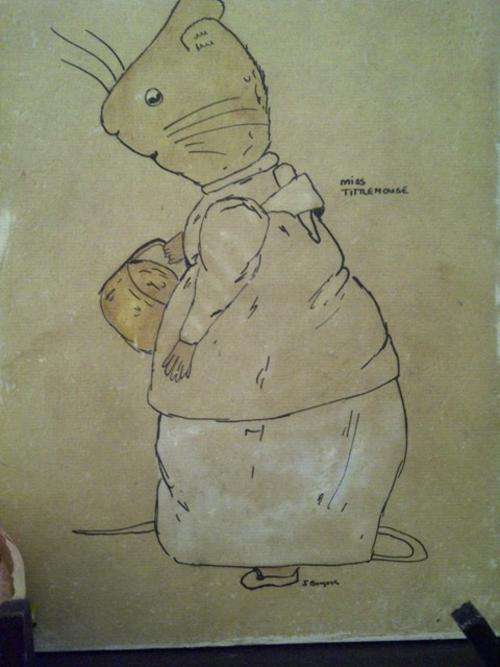Beautiful Beatrix Potter block pic. Rare find - only one set made - signed by the Artist.