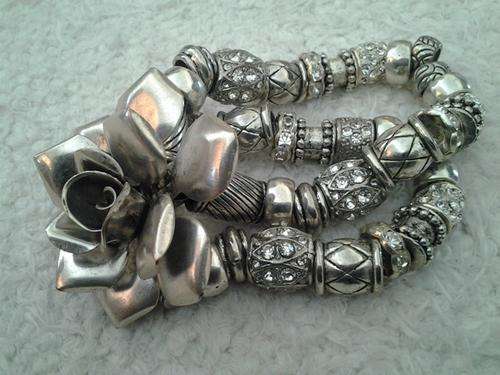 "Sexy & Romantic" Rose bracelet with rhinestones, Stunning LAST ONE!!!!