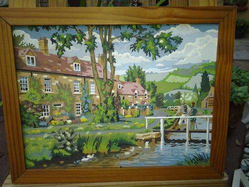 A Vintaged setting, PAINT BY NUMBERS -painting! Absolutely gorgeous    A must see!