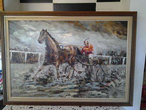 HUGE CLEARANCE SALE - A lovely big 102cm Vintage painting signed by Artist, - see pics.