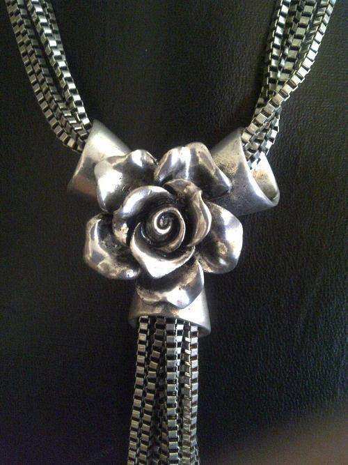 Victorian - Inspired, cameo style rose pendant Necklace