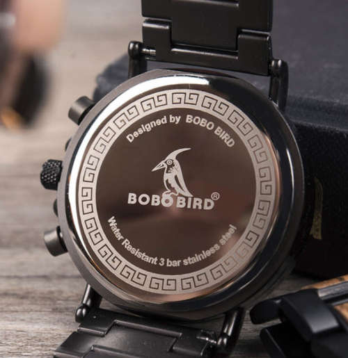 Bobo Bird Chronograph Wooden Watch "In box"