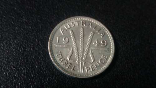 AUSTRALIA 1949 SILVER 3D  THREEPENCE COIN - NICE CONDITION - FOR XCOINS ONLY