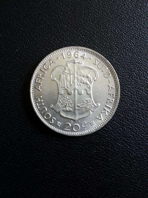 1964 SILVER 20 CENTS - VERY DECENT CONDITION - STARTING AT A CRAZY R1