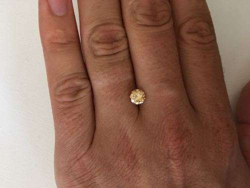 Rare deep orange moissanite