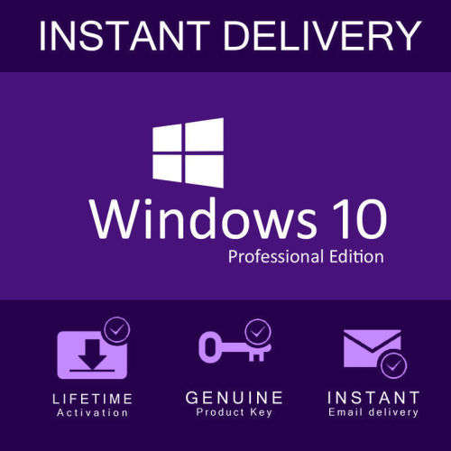 INSTANT WINDOWS 10 PROFESSIONAL PRO 32|64 BIT GENUINE ACTIVATION KEY LICENSE
