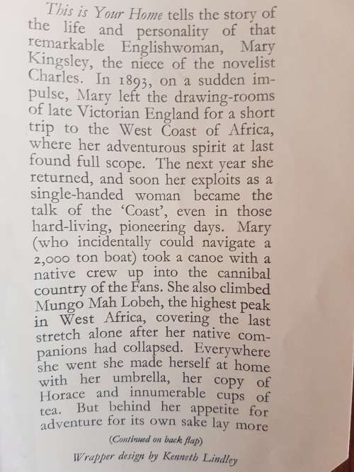 This Is Your Home - A Portrait Of Mary Kingsley - By Kathleen Wallace