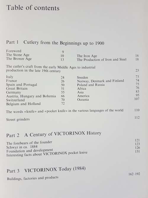 The Knife and Its History - Written on the occasion of the 100th. anniversary of Victorinox
