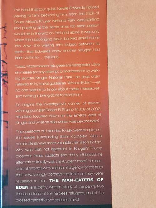 The Man-Eaters of Eden - Life and Death in the Kruger National Park - By Robert R. Frump