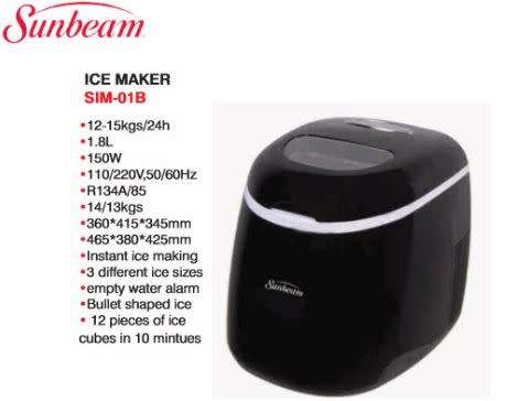 Sunbeam Ice Machine
