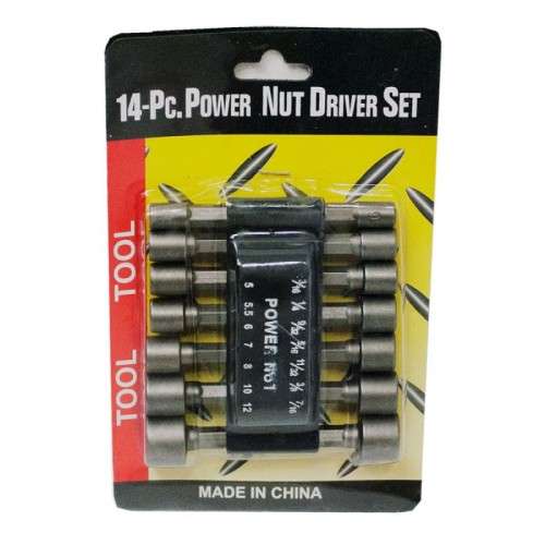 14 PC POWER NUT DRIVER SET