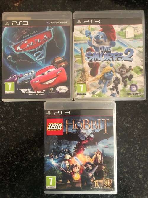PS3 Games - The Hobbit Lego - Cars 2 - The Smurfs 2