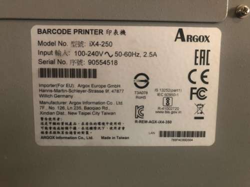 Argox IX4-250 high volume label printer