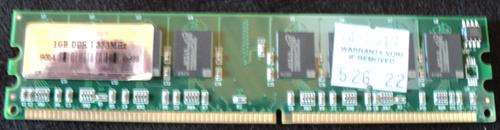 1G 1GB PC 2700 DDR 333 Mhz 184 PIN NON-ECC RAM MEMORY