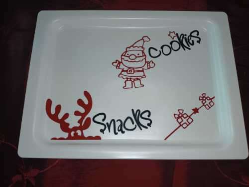 Santa`s cookies and milk tray