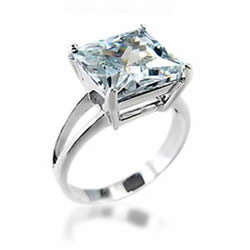 SOLITAIRE SIMULATED DIAMOND BAND RING SIZE 7