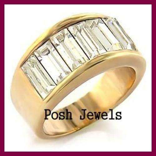 ***ELEGANT CZ THICK BAND RING SIZE 7***
