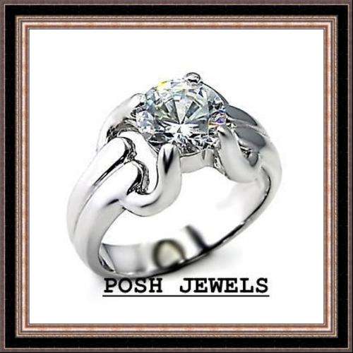 ***FREE SAPO SHIPPING***Prong Setting Solitaire Cut CZ Ring***SIZE 5