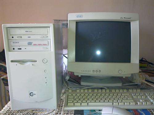 computer with screen mouse and keyboard