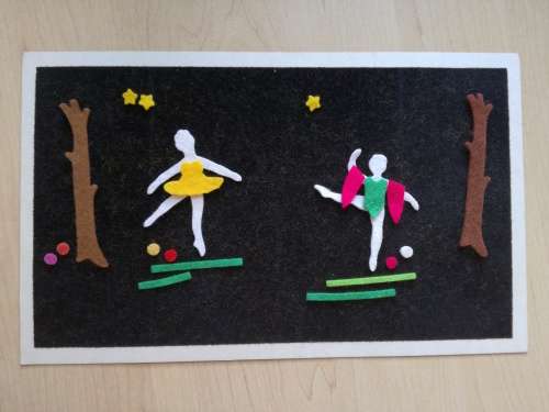 FUZZY FELT BALLET TOY VINTAGE COLLECTIBLE CLASSIC 1960s