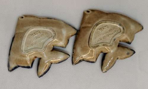 VINTAGE WADE ANGEL FISH PIN DISHES PAIR