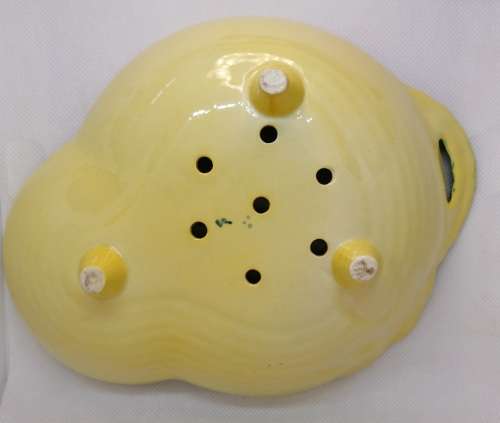 VINTAGE YELLOW CARLTON WARE BERRY DRAINAGE BOWL & UNDERPLATE SET UNCOMMON