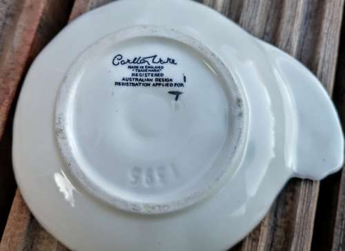 VINTAGE BUTTER TRINKET PATE DISH PINK BUTTERCUP CARLTON WARE