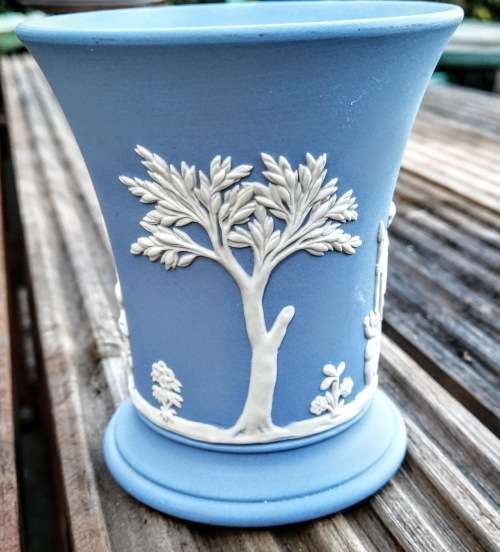 WEDGWOOD BLUE JASPERWARE VASE VINTAGE