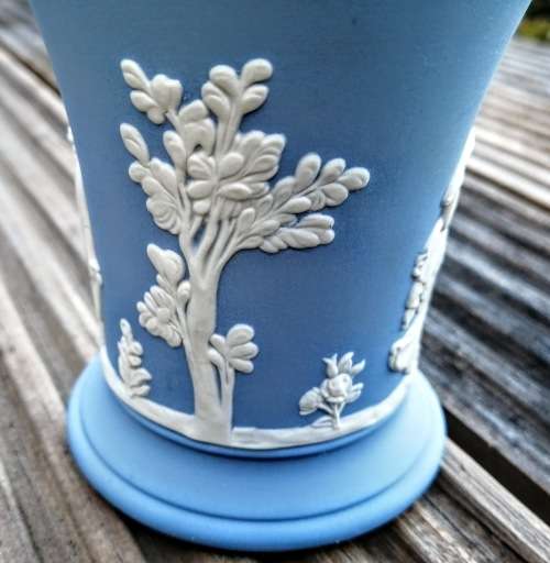 WEDGWOOD BLUE JASPERWARE VASE VINTAGE