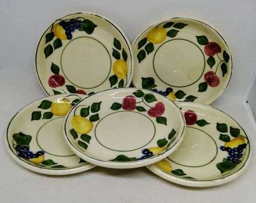 SET 5 ROYAL IVORY ADAMS CHINA INDIVIDUAL CONDIMENT DISHES VINTAGE