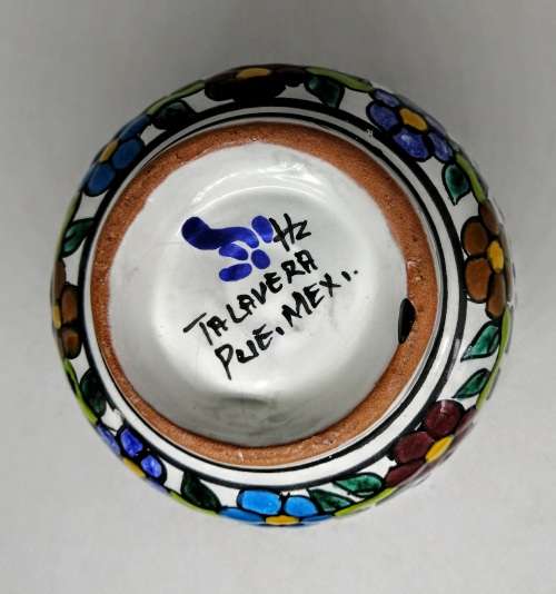 TALAVERA MILK JUG HAND-PAINTED CERAMIC CREAMER MEXICO