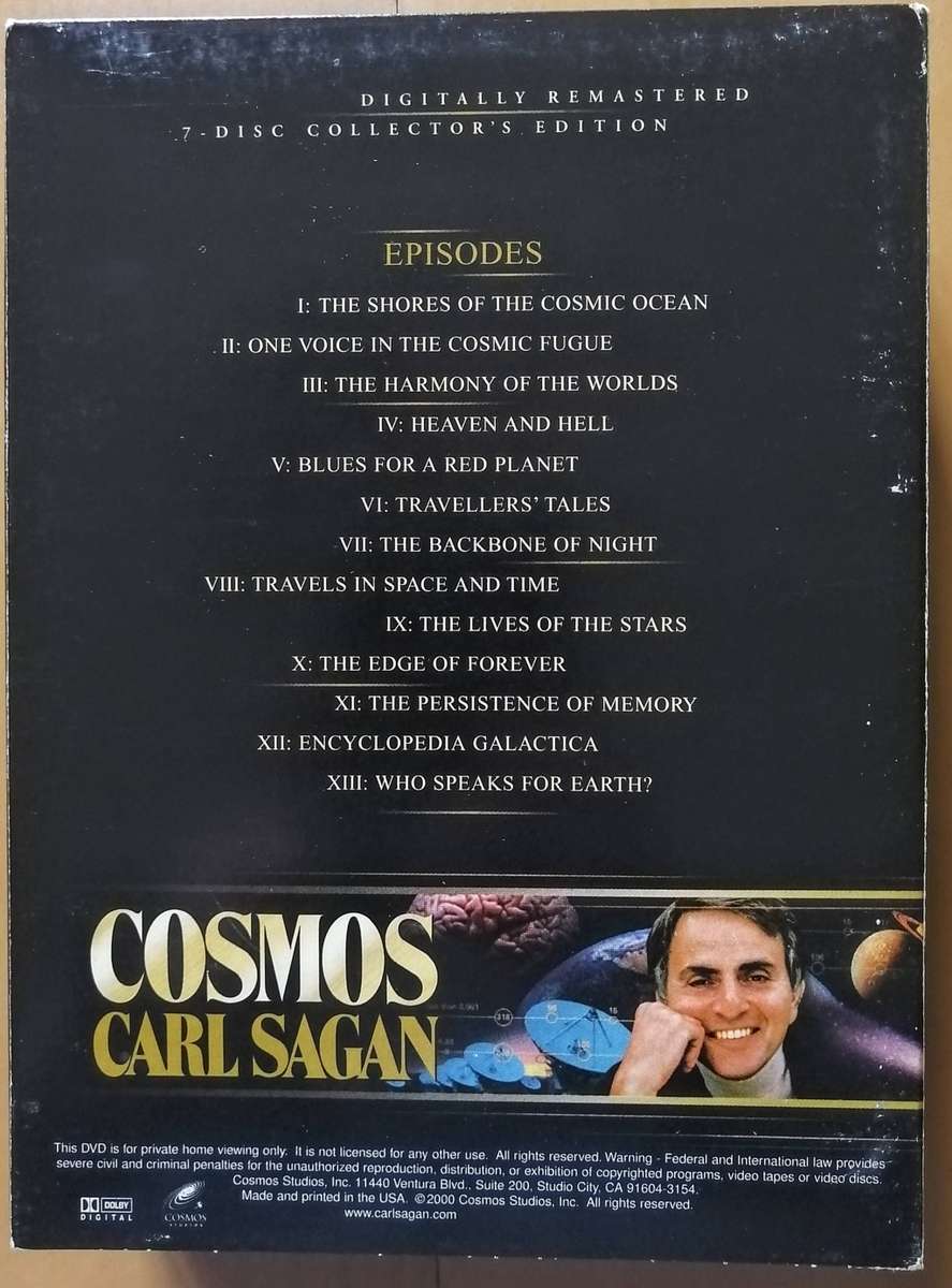 COSMOS CARL SAGAN ORIGINAL COLLECTOR`S EDITION 7 DISC SET EMMY AWARD