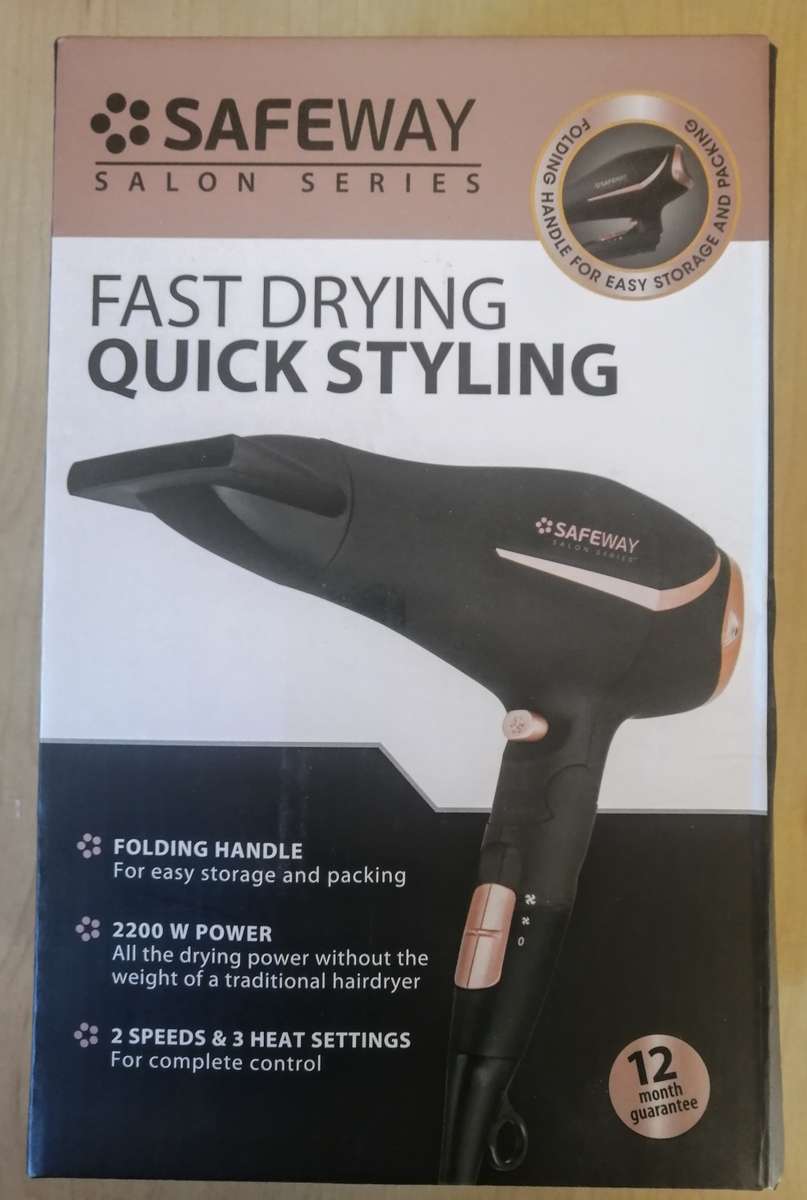 HAIRDRYER Foldable Safeway New-in-box