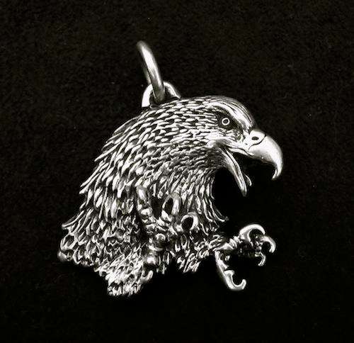 Stunning Large EAGLE PENDANT - Genuine Solid 925 Sterling Silver