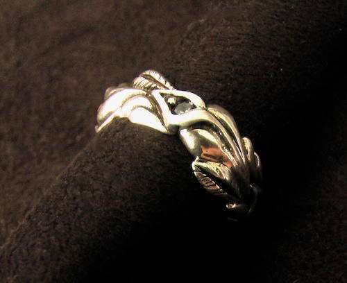 FEATHER RING - Genuine 925 Sterling Silver & Cubic Zirconia