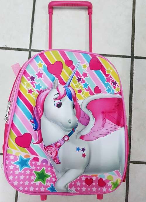 Unicorn kid trolley school backpack
