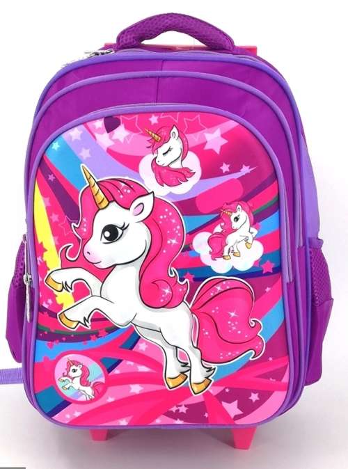 Unicorn trolley school bag