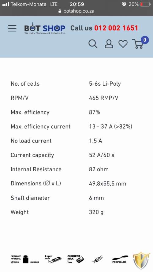 AXI 4120/22 Gold line V2 with 60A 22khz Speed Controller.