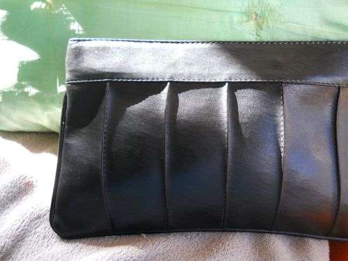 1970s Black Vinyl Vintage Clutch excellent condition