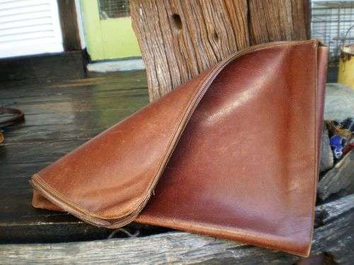 Vintage Genuine Leather Men's File or Paper Briefcase/Bag  1960s