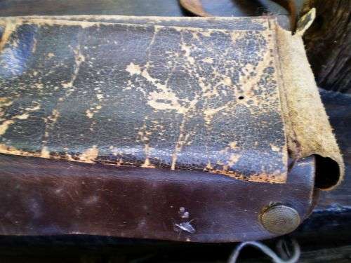 Vintage Genuine Leather Hand Stitched Camera Bag 1950s