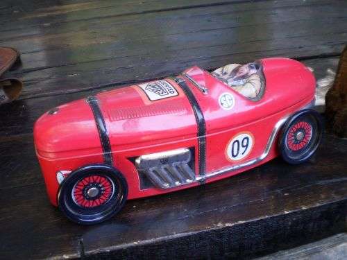 Vintage Racing Car Assorted Toffees Tin
