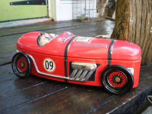 Vintage Racing Car Assorted Toffees Tin
