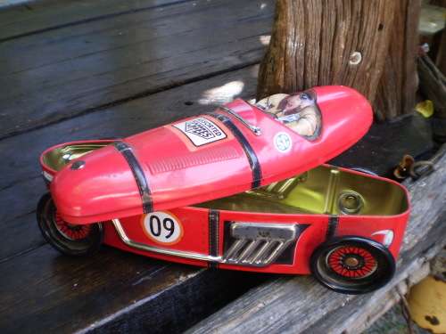 Vintage Racing Car Assorted Toffees Tin