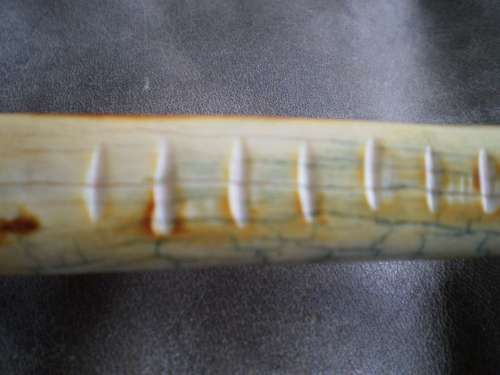 Costume Hand Made Antique Stone Blade Giraffe Bone Handle Collectors Display Knife