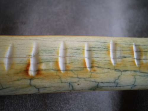 Costume Hand Made Antique Stone Blade Giraffe Bone Handle Collectors Display Knife