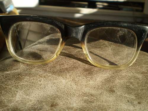 Nerd Vintage Rustler 1960s Retro Black Transparent Horn Mens Eyeglasses Spectacles Frame
