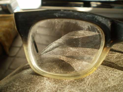 Nerd Vintage Rustler 1960s Retro Black Transparent Horn Mens Eyeglasses Spectacles Frame