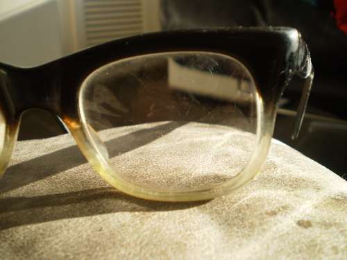 Nerd Vintage Rustler 1960s Retro Black Transparent Horn Mens Eyeglasses Spectacles Frame