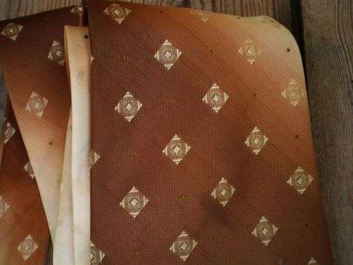 1960s Chocolate Brown Vintage Tie Geometric Pattern